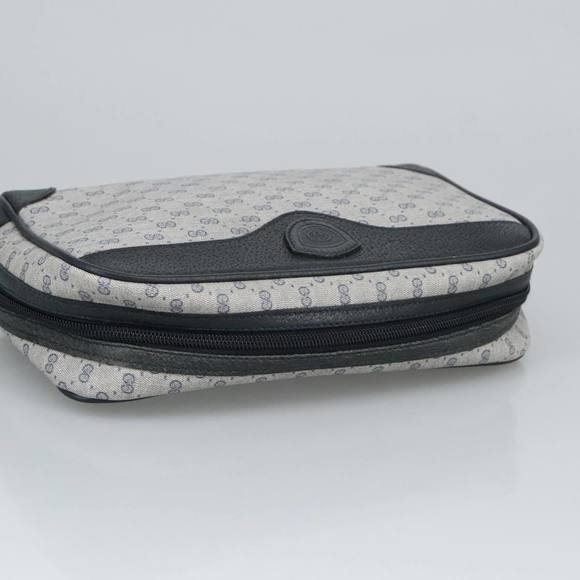 GUCCI Micro GG Supreme Clutch Bag PVC Navy Gold 014 89 0094 Auth 99300 - Picture 5 of 16